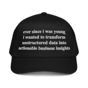 Ever Since I Was Young I Wanted To Transform Unstructured Data Into Actionable Business Insights Hat (Two Tone).