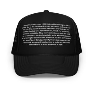 Hotel Monologue Hat.